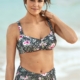 Korkeavyötäröiset kukkakuvioiset bikinihousut Honolulu